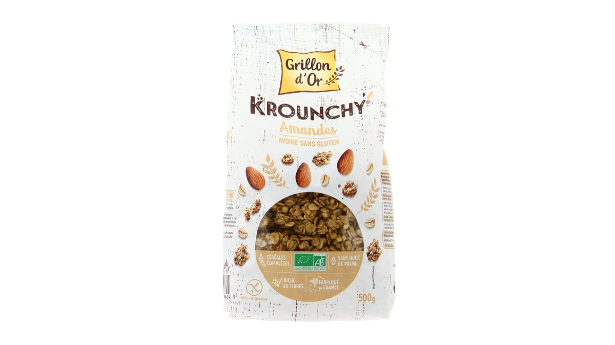 Krounchy amande avoine 500g Grillon d'or 